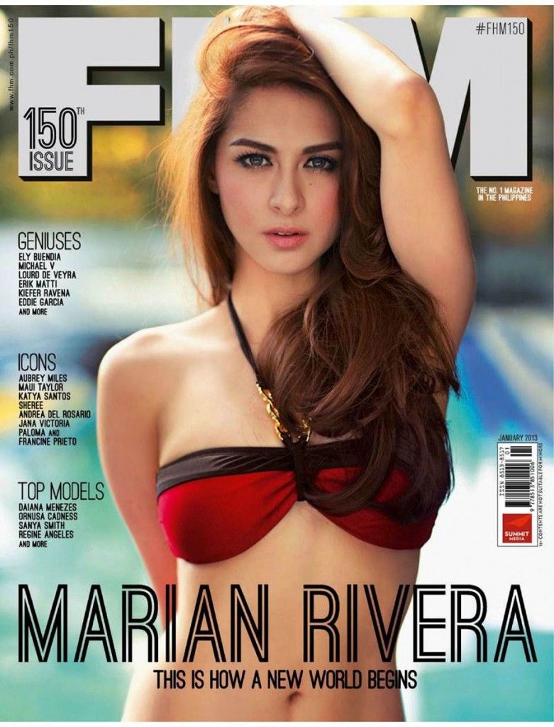 Marian Rivera Fhm Philippines January 2013 Marian Rivera Filipina Beauty Covergirl