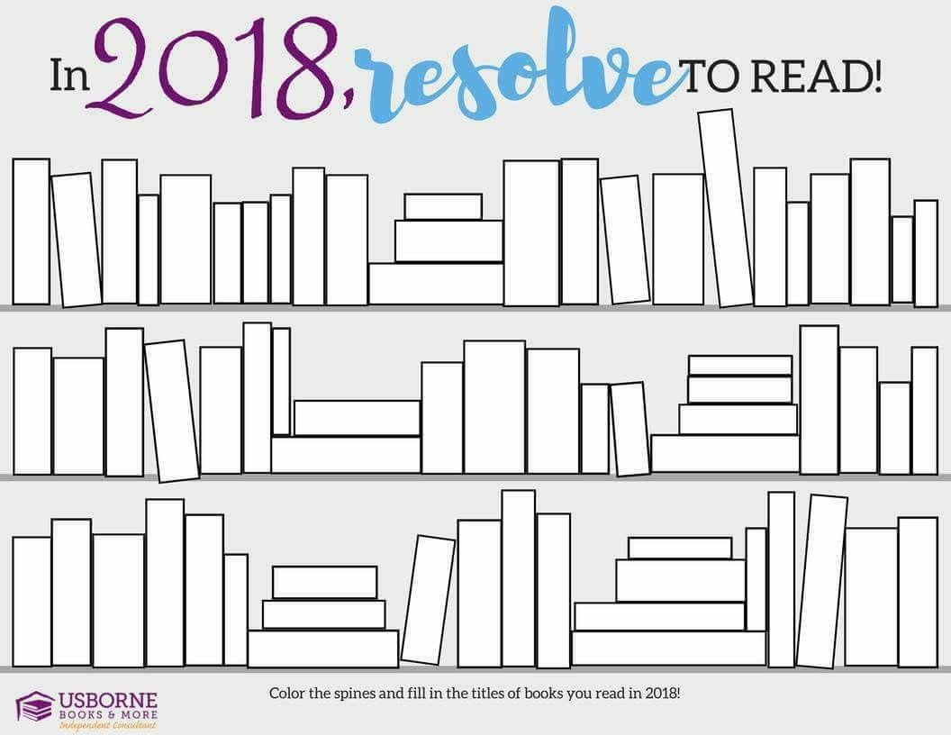 2018 resolve to read fun way to keep track of the books you read in