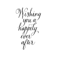 Happy Wedding Day saying rubber stamp