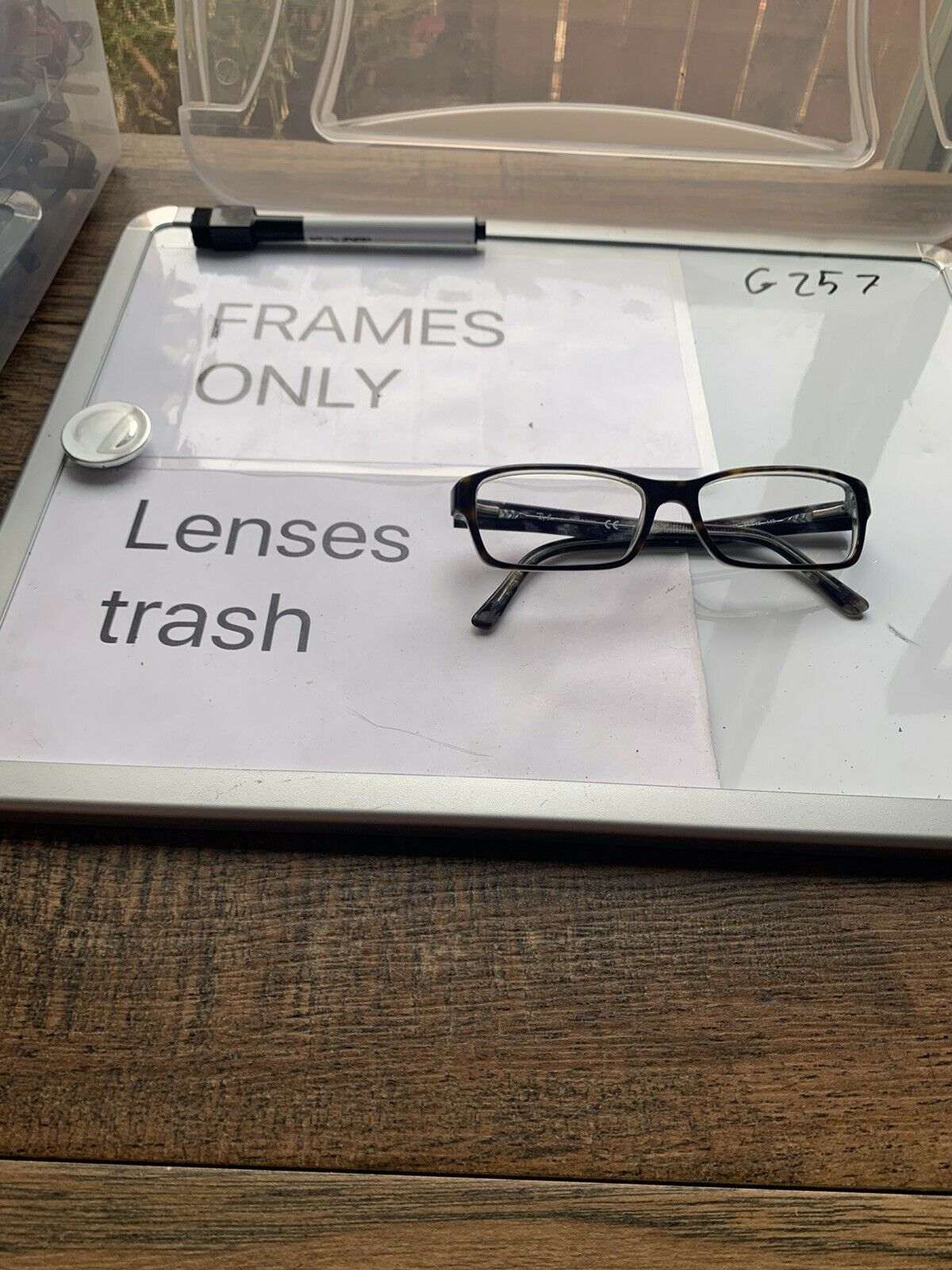 Ray-Ban eyeglasses frame RB 5169 5023 54-16 140 Brown Tortoise Blue G63. Condition is "Pre-owned". Shipped with USPS First Class. If item has a picture stating FRAMES ONLY, those are sold for frames only lens are no good or prescription. All items are sold for frames, or frames replacement. unless otherwise noted in the description. I offer free returns, but please if you are buying cause your not sure if they will work or " you just want to try them out " this listing is not for you. These shou Framing Materials, Free Returns, Tortoise, Prescription, Eyeglasses, Sunglasses Case, Usps, Ray Bans, Replacement