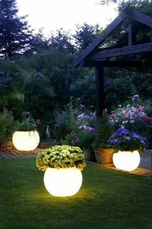 Great Idea For Outdoor Lighting Find A Pot You Like Paint The Great Idea For Outdoor Lighting Find A Pot You Like Paint The With Glow In Dark And Voila