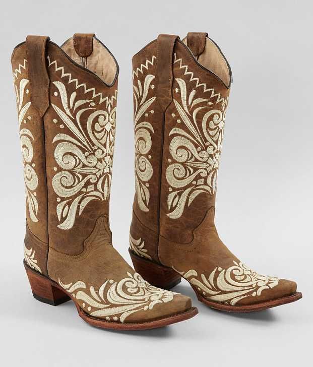 Show alternate image Real Leather, Leather Upper, Genuine Leather, Boot Care, Corral Boots, Country Girl Style, Leather Western Boots, Denim And Lace, Shoe Size Conversion