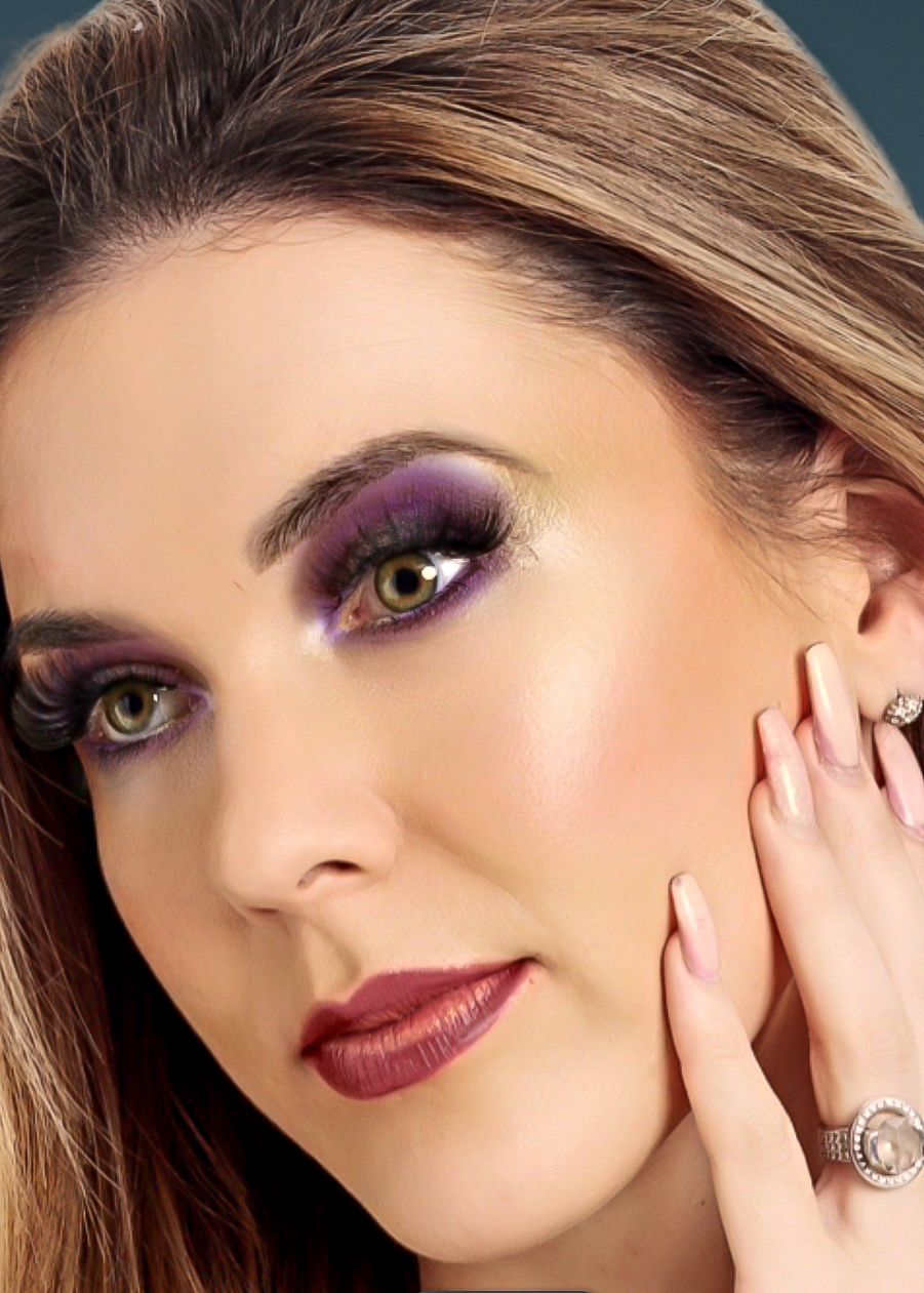 Purple eyeshadow works for blue eyes, brown eyes, green