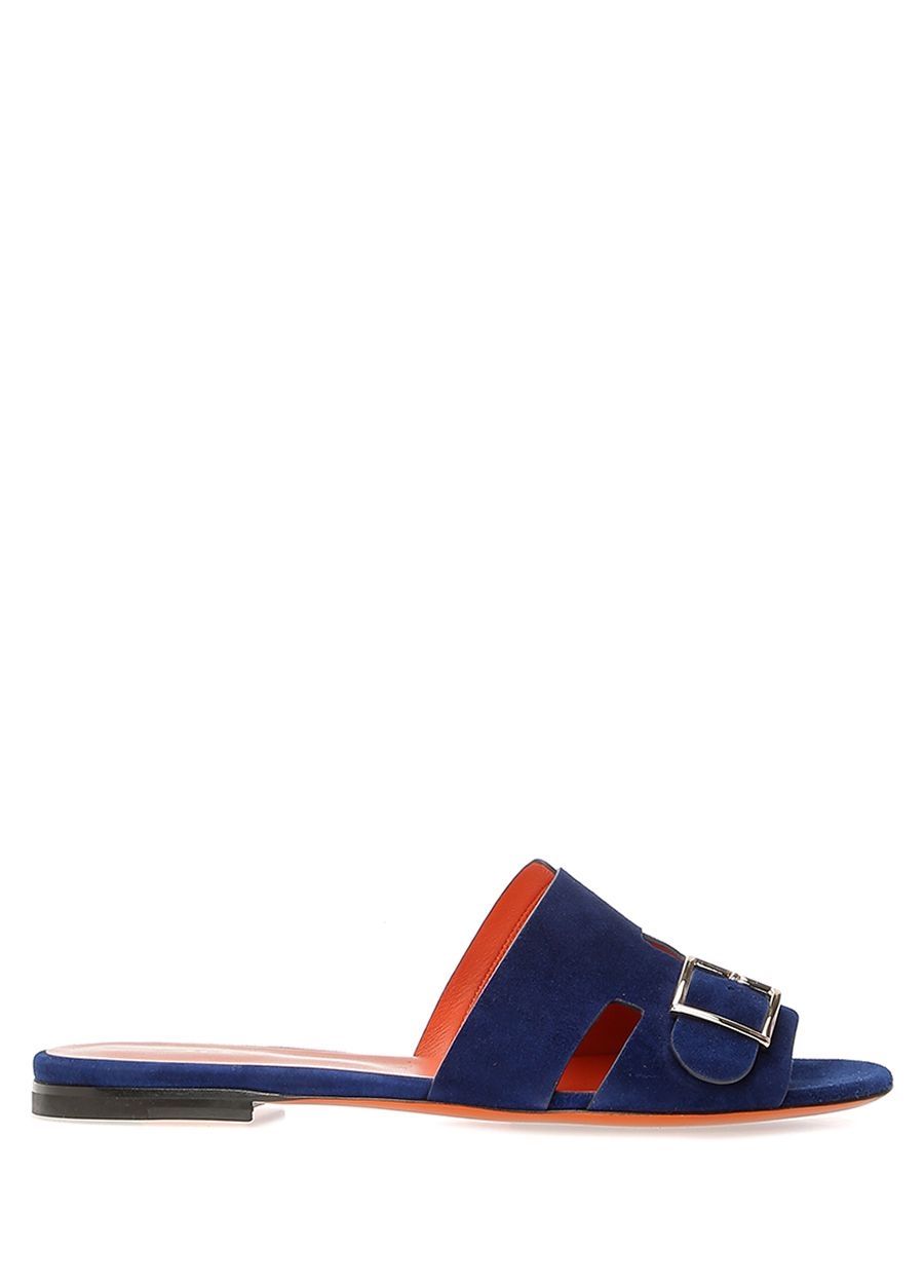Santoni Lacivert Kadin Lacivert Kemer Detayli Kadin Deri Terlik 589488 Beymen Terlik Slippers Kemer
