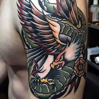 Black And Gray Traditional Old School Eagle Chest Tattoo Traditional Chest Tattoo Eagle Chest Tattoo Chest Tattoo Men