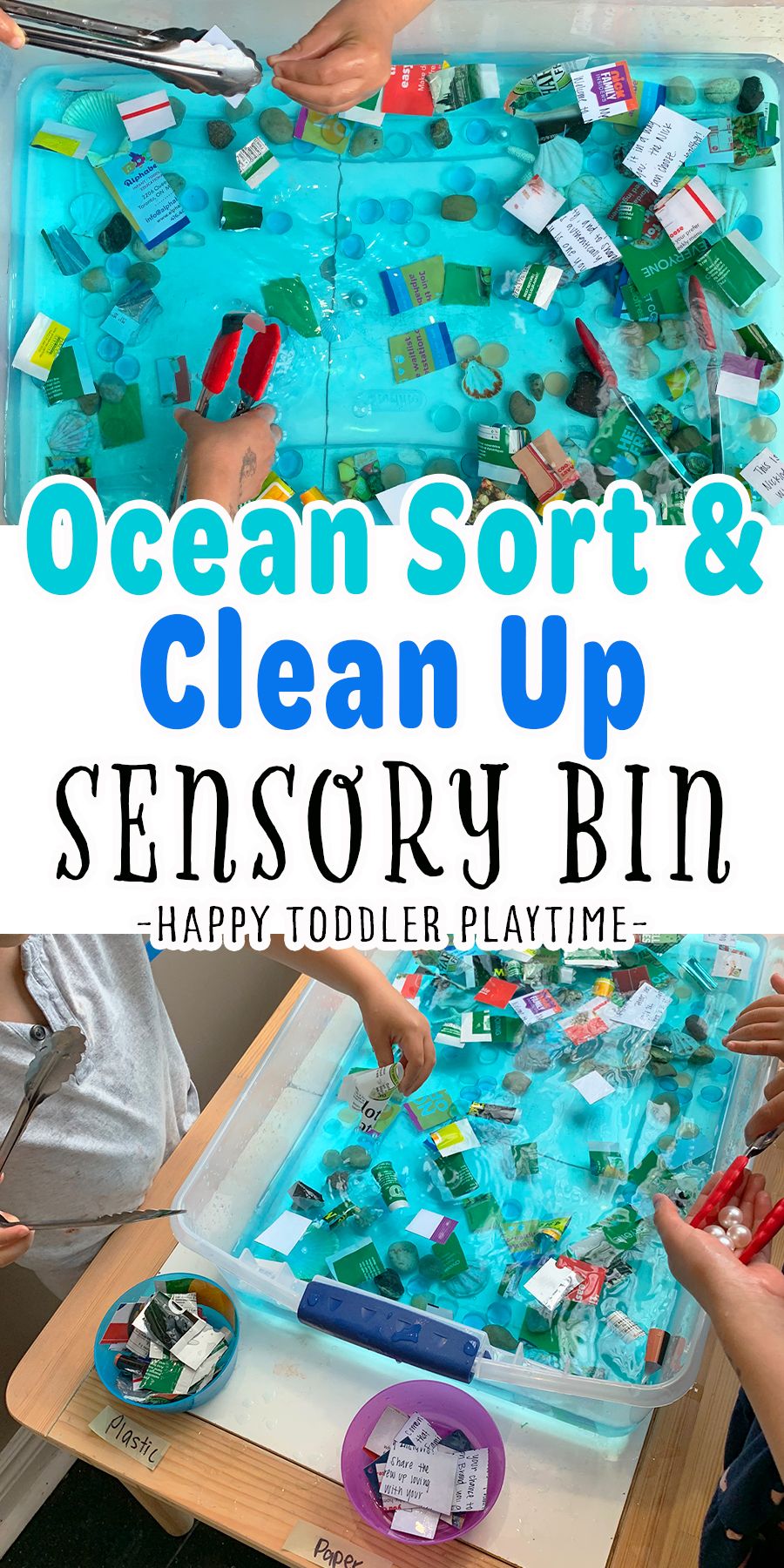 Earth Day Ocean Sort & Clean Up Sensory Bin