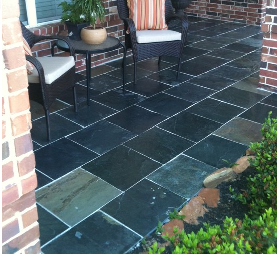 Black Slate Tile Patio Bs Ml Set Inspiration Pinterest Black Slate Tile Patio