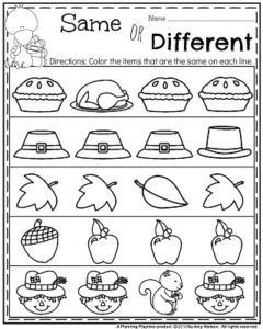fall kindergarten worksheets for november thanksgiving pinterest fall kindergarten worksheets for november planning playtime