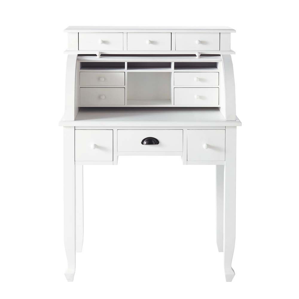 Bureau secrétaire blanc L 82 cm | Maisons du Monde | MER ET NATURE ... Bureau secrétaire blanc L 82 cm | Maisons du Monde | MER ET NATURE ...