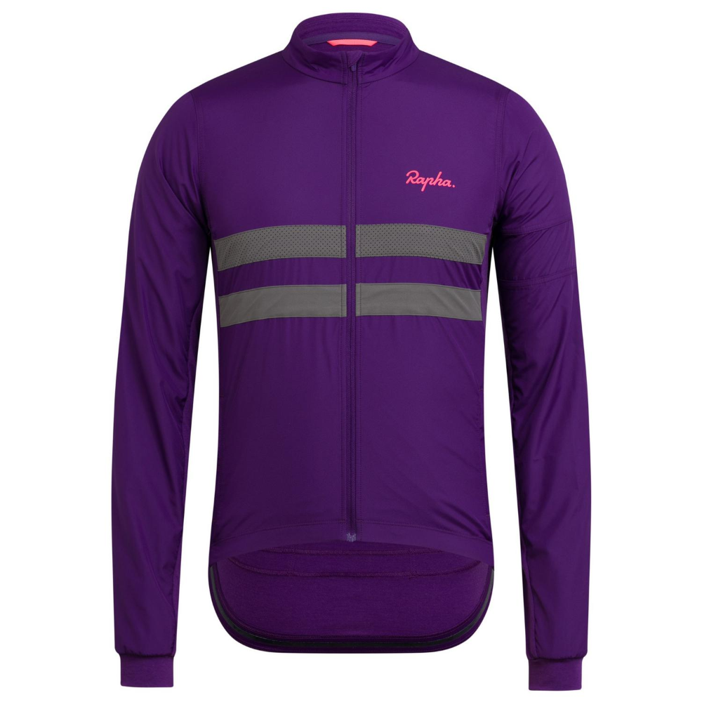 RAPHA Brevet Long Sleeve Windblock Jersey Dark Purple BWB03LSACI 1 | Long sleeve, Sleeves, Jersey