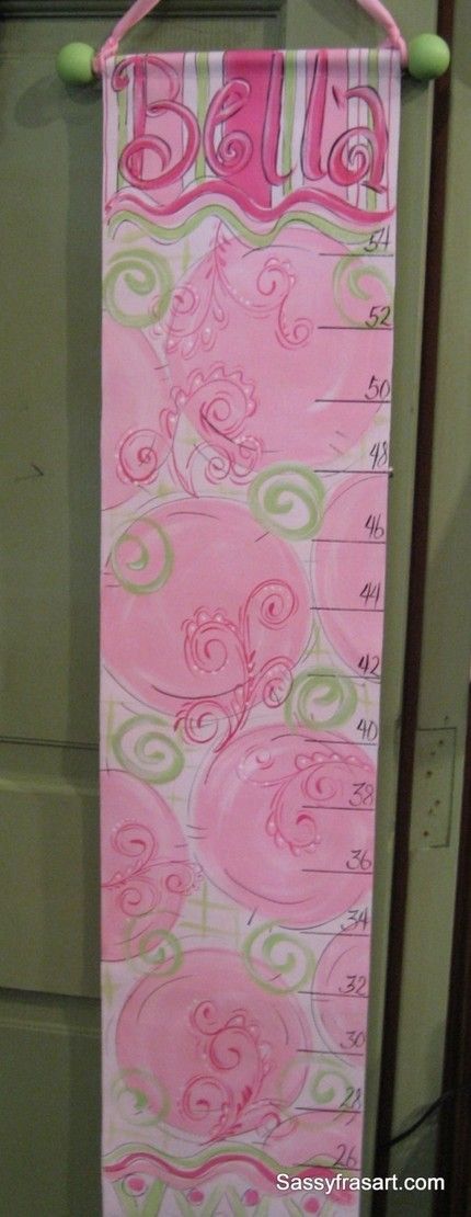 girls growth chart hand painted and by sassyfrasdesignz on etsy hand painted growth charts