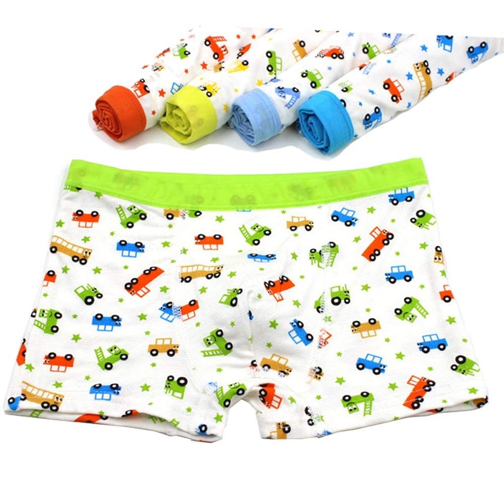 Underwear Boys Kids Cartoon Boxer Cotton Baby Briefs Toddler Children Car 5pcs