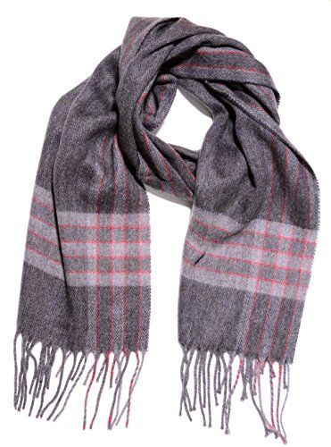 Solid Grey Geoffrey Beene Men/'s Scarf Cashmere Feel Made in Italy