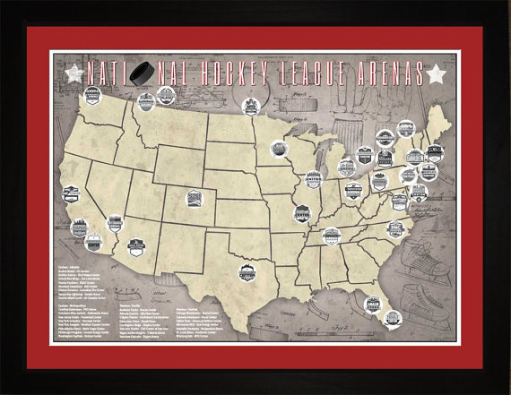Map Of Nhl Arenas Isn T That A Spectacular Map Even If I Do Say So Myself Actually I Nhl Tampa Bay Lightning Teams