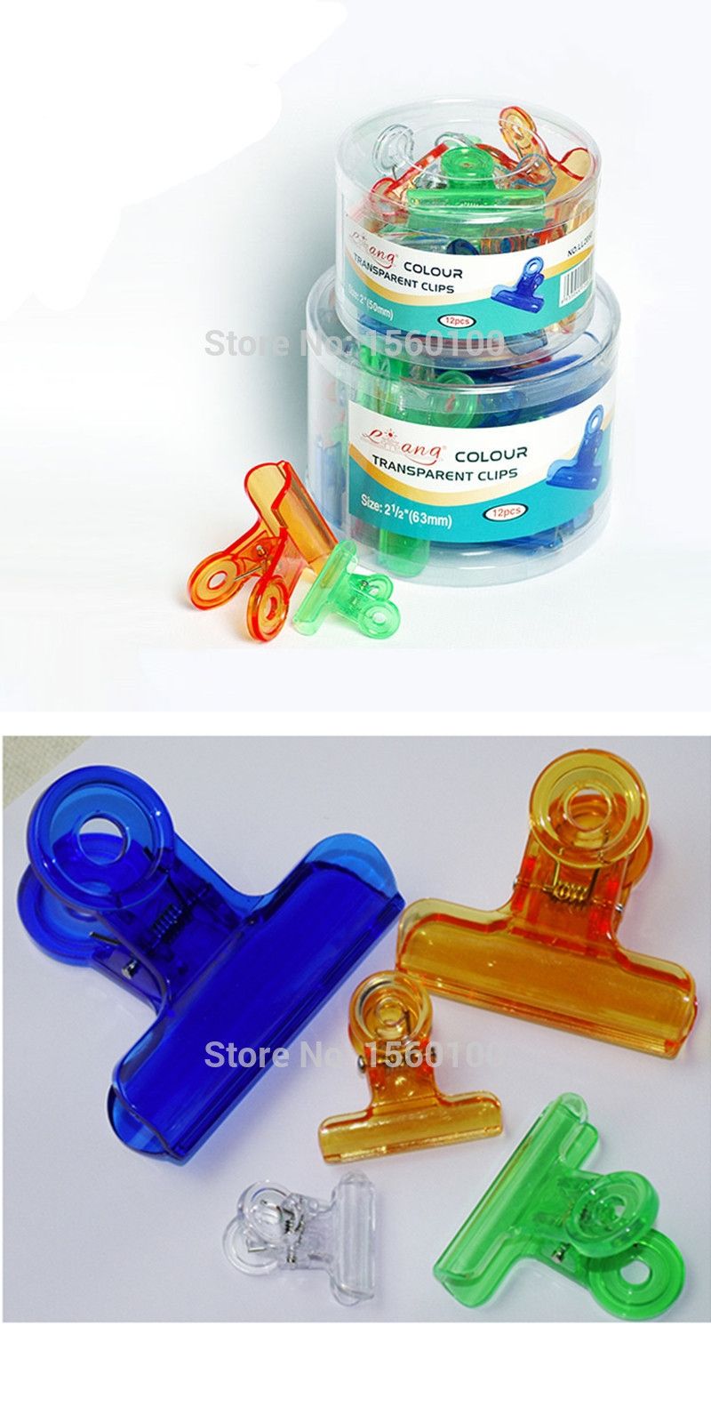 Free Shipping 24pcs Pack 31mm Plastic Paper Clip Multicolor Binder Free Shipping 24pcs Pack 31mm Plastic Paper Clip Multicolor Binder Office Stationery