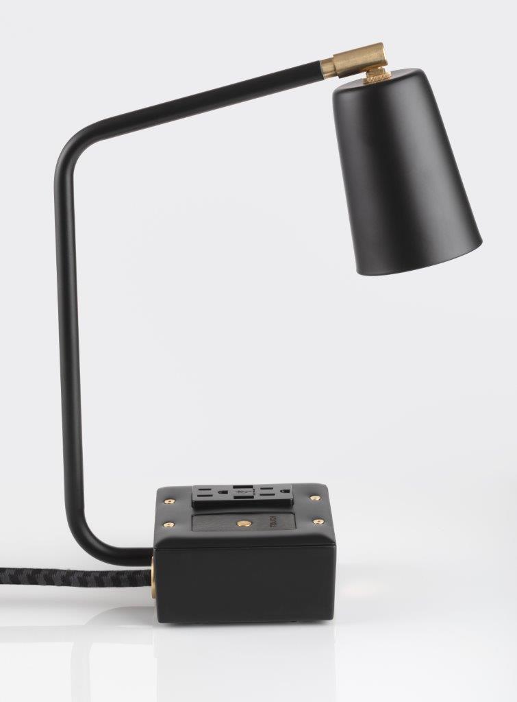 Modern Cubbie Copper Touch Table Lamp With Black Shade Iconic Lights Touch Table Lamps Table Lamp Lamp