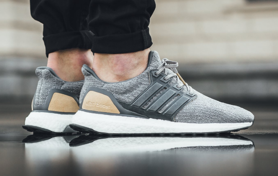 Leather Suede Details On The Upcoming Adidas Ultra Boost 3 0 Grey Tan Kicksonfire Com Adidas Ultra Boost Adidas Adidas Store