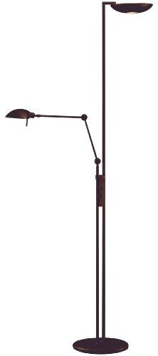 Holtkoetter Halogen Torchiere With Reading Swing Arm Hand Brushed Holtkoetter Halogen Torchiere With Reading Swing Arm Hand Brushed Old Bronze