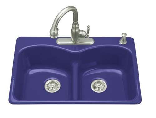 Kohler K 6626 4 30 Langlade Smart Divide Self Kitchen Sink Kohler K 6626 4 30 Langlade Smart Divide Self Kitchen Sink In Iron Cobalt