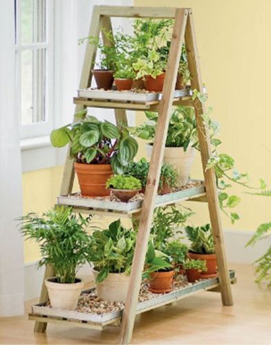 I love this idea in front of my SW facing sliding glass door Pflanzenständer Indoor Metall Indoor Plant Wandregal Glas