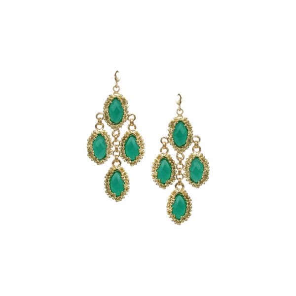 Melody Botanical Chandelier Earrings In Emerald Green Kendra Scott Designer Clothes Shoes Bags For Women Ssense Chandelier Earringskendra Scott