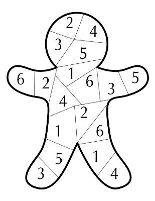 Gingerbread Man Dice Game: Going around in a circle, each player takes a turn rolling a dice. The player then gets to color in one of the segments with that number in it. Then, it's the next player's turn to roll and color. The first player to color in their whole gingerbread man wins! Preschool Math, Math Classroom, Kindergarten Math, Activities For Kids, Crafts For Kids, Indoor Activities, Indoor Games, Christmas School, Christmas Games