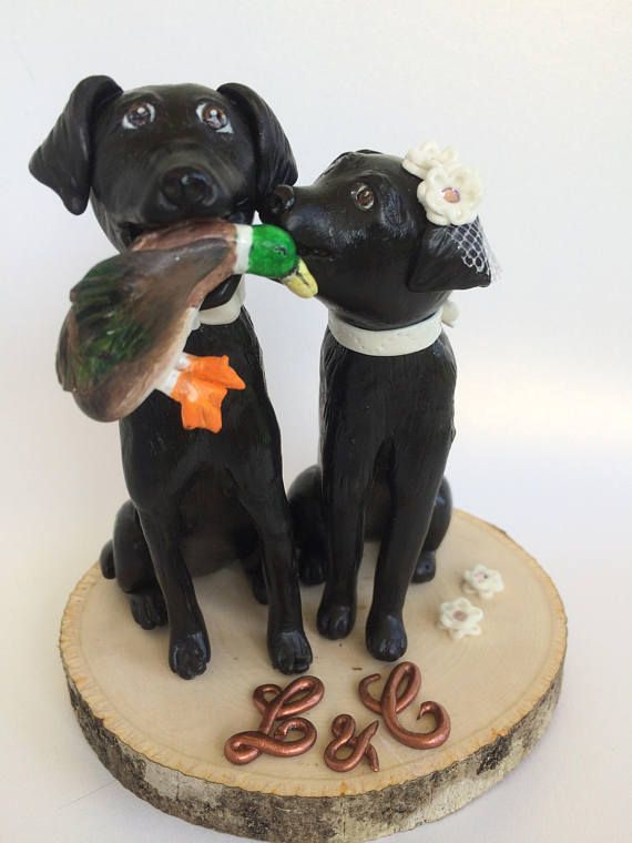 clay dog cake topper