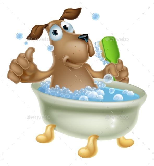 Dog Grooming Bath Cartoon Cartoon Dog Dog Grooming Cartoon Posters