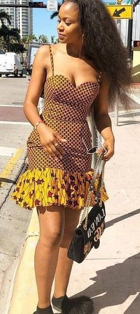 This is a unique short dress for you made specially to enhance your beauty. It's made with the best quality Ankara fabrics. It's available in different sizes. Feel free to start a conversation with us. Thanks so much, you are blessed. Happy shopping. African Dresses Modern, African Print Dresses, Latest African Fashion Dresses, African Wear, African Women, Ankara Fashion, African Ankara, African Prints, African Clothes