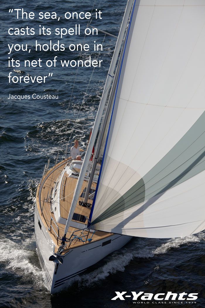 The Sea Once It Casts Its Spell On You Holds One In Its Net Of Wonder Forever Jacques Cousteau Quote Sailing Sea Spel Yacht World Sailing Yacht Yacht