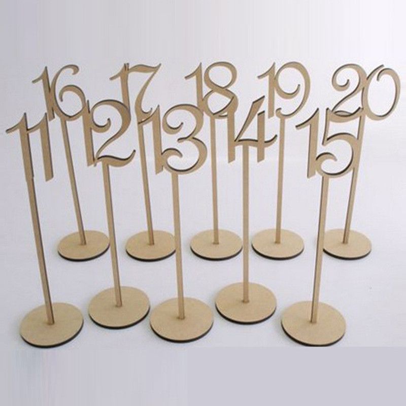 Ivory Table Cards Gold Numbers 1-20 Wedding Birthday Party Anniversary Decor New