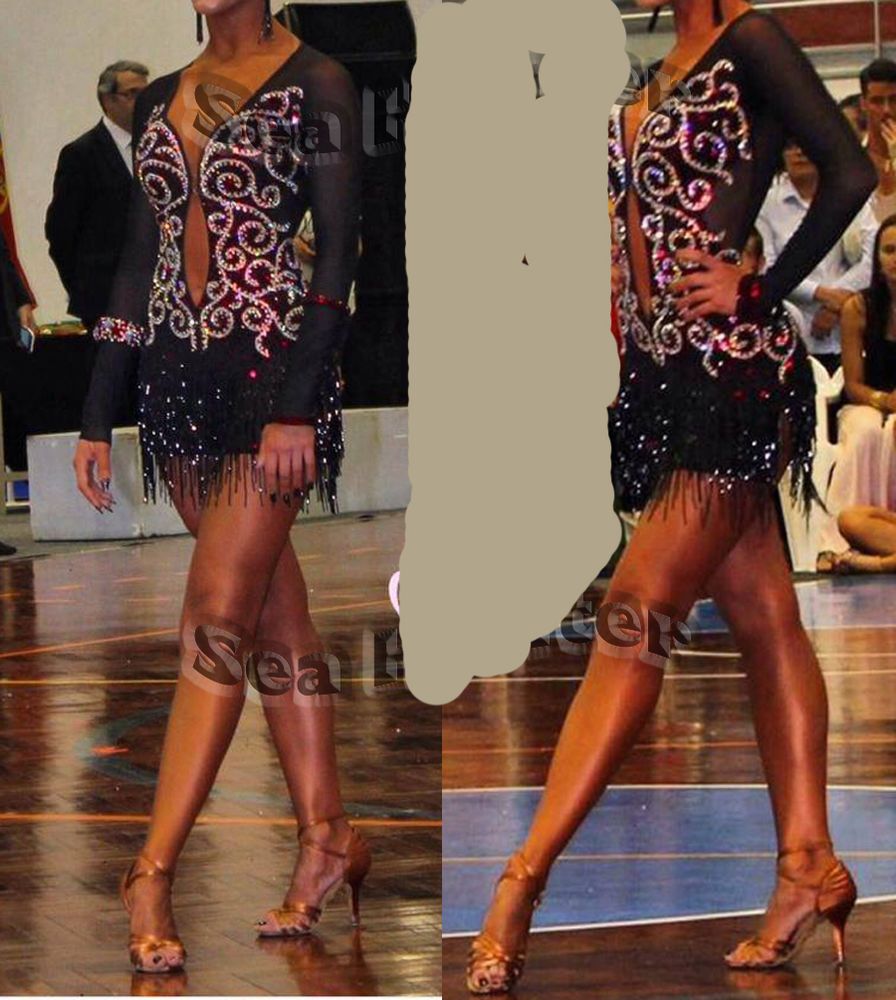 ADULT LATIN RHYTHM SALSA BALLROOM DANCE DRESS COMPETITION CHA CHIA RUMBA SAMBA