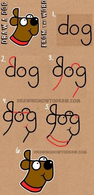 how to draw a dog from the word dog easy step by step drawing how to draw a dog from the word dog easy step by step drawing tutorial for kids by olga