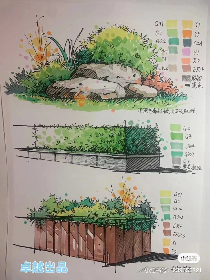 Landscape Architecture Drawing, Landscape Sketch, Landscape Drawings, Architecture Sketch, Watercolor Landscape, Landscape Design, Landscape Markers, Digital Painting, Art Painting