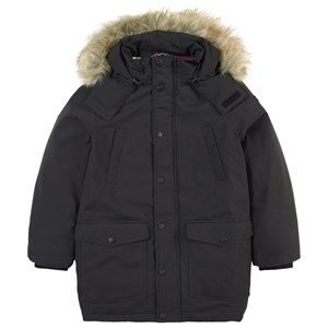Black Logo parka by Tommy Hilfiger. The jacket has warm padding. It has a detachable hood with a removable faux fur trim, two chest pockets, two front pockets and ribbed cuffs. – Made with recycled materials.– Shell, Padding And Lining: 100% Recycled Polyester.– Faux Fur: 53% Acrylic, 47% Modacrylic.– Machine washable 30 degrees. Tommy Hilfiger Coats, Ski Shop, Sports Brands, Sports Top, Girls Shopping, New Trends, Baby Shop, Canada Goose Jackets, Parka