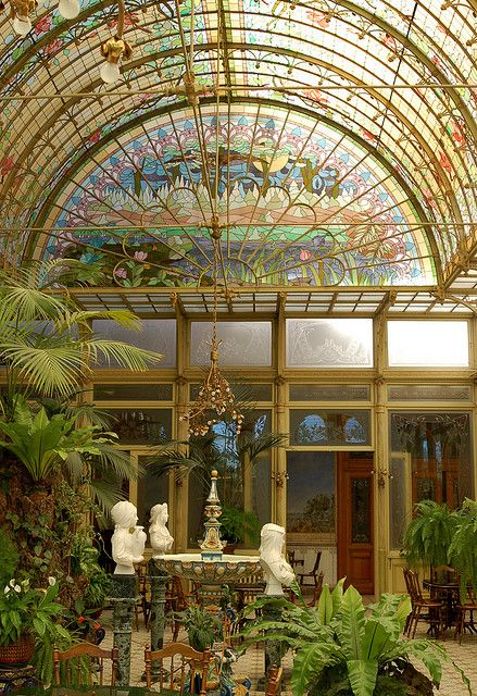 Winter garden : general view by Sint-Katelijne-Waver, via Flickr Architecture Art Nouveau, Interior Architecture, Interior And Exterior, Interior Design, Art Nouveau Interior, Garden Architecture, Art Nouveau House, Art Nouveau Decor, Building Architecture
