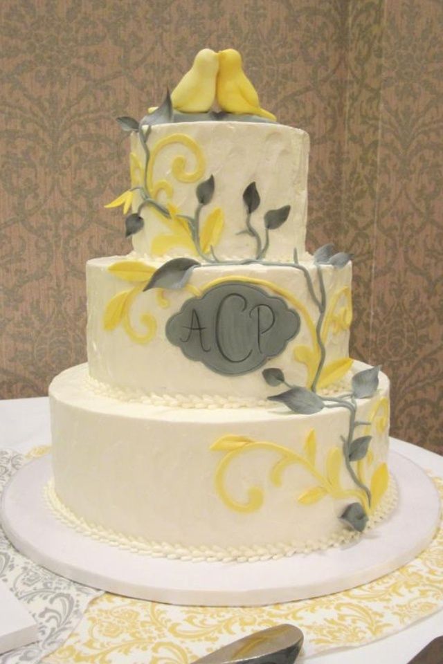 Yellow And Gray Wedding Cakes Grey Cake Yellow And Gray Wedding Cakes Grey Cake