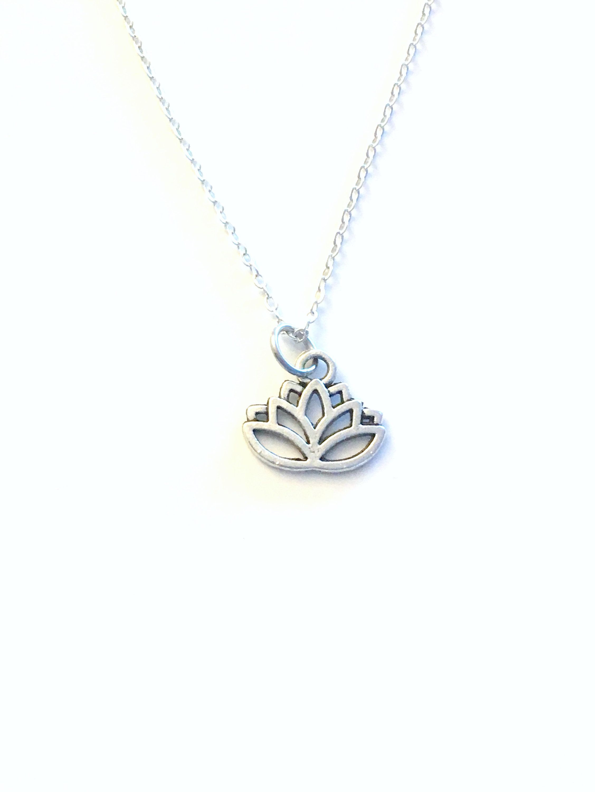 Personalized Bracelet Other charm upon request sterling silver Lotus Flower Bracelet Birthstone Custom Initial Long lasting chain