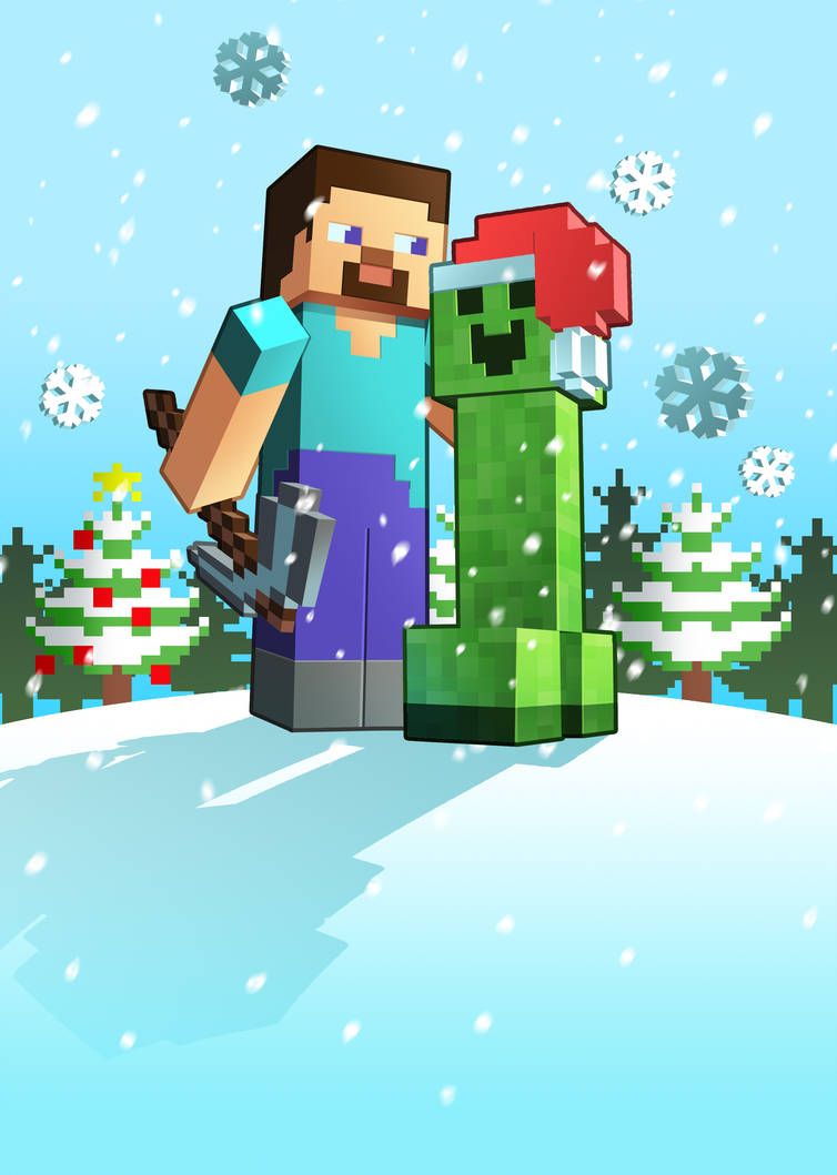 Minecraft Christmas Wallpaper Iphone