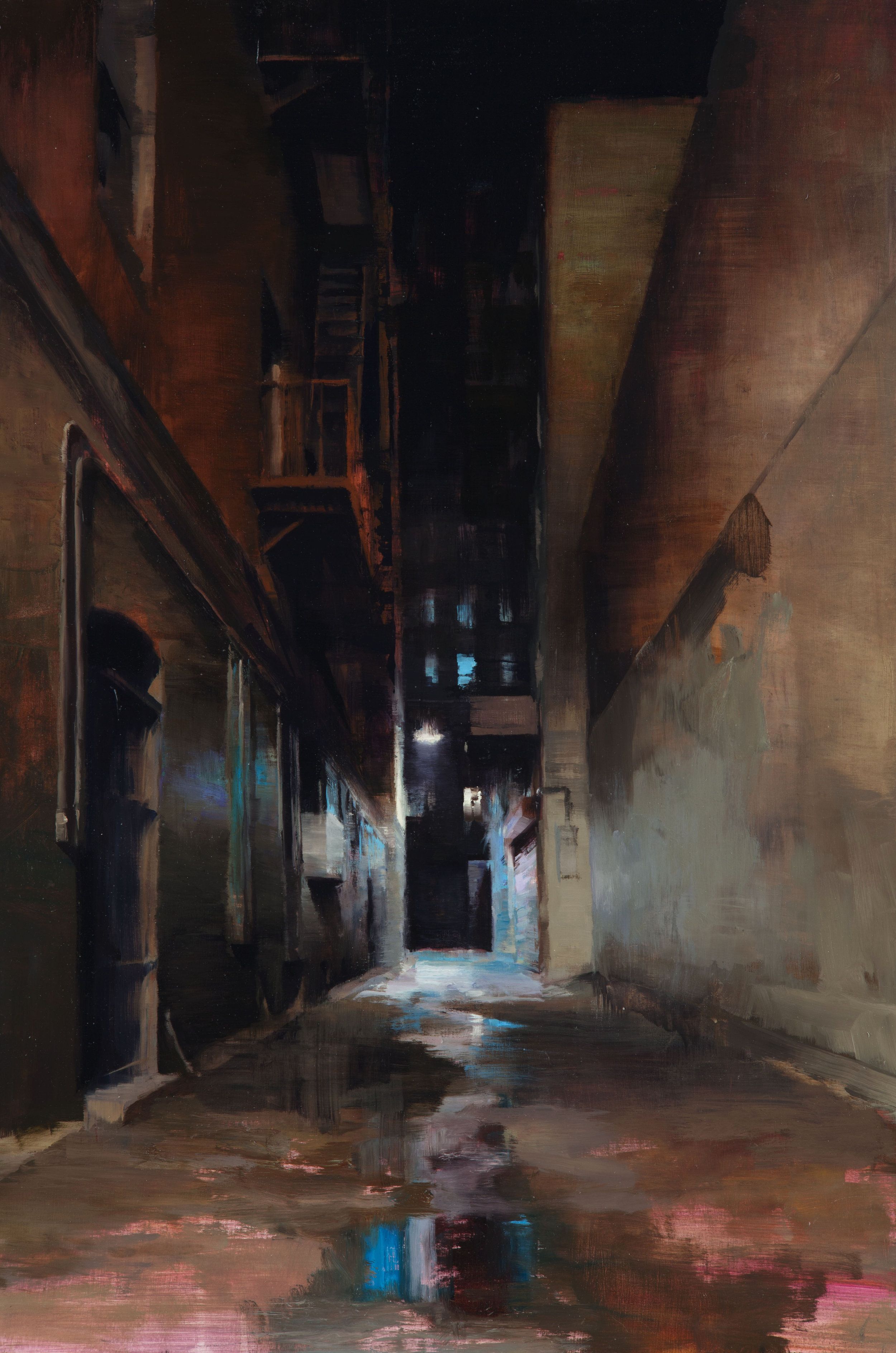 Freemans Alley 36 X 24 Oil On Canvas Urban Painting Urban Landscape City Painting Freemans Alley 36 X 24 Oil On Canvas Urban Painting Urban Landscape City Painting