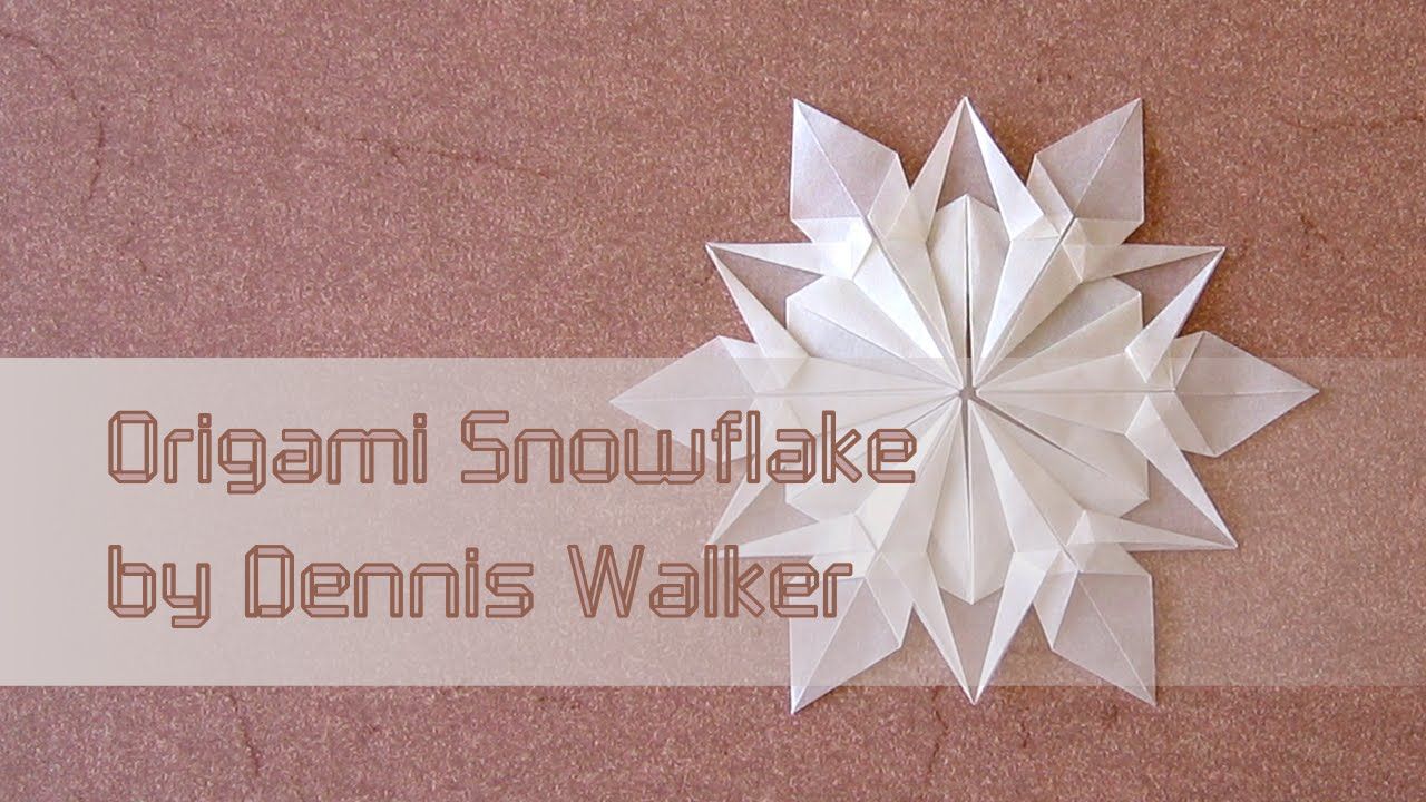 Christmas Origami Instructions Snowflake (Dennis Walker) Origami, Dobradura de papel