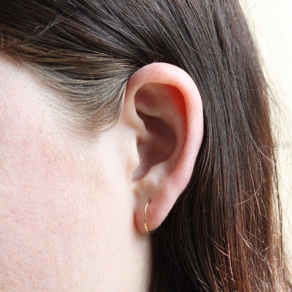 Hoop Dream Earring Yellow Gold Single In 2018 Little Somethings The Hoop Dream Earring Is A Perfect Small That Before Their Invention Seemed Impossible To Find Slightly Textured With Little Sparkle