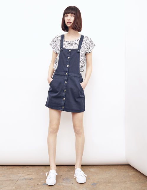 denim salopette jurk denim salopette jurk
