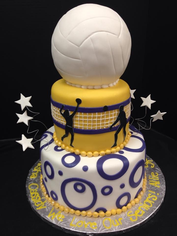 Closer view of fondant details on whimsical volleyball cake. #fondant #