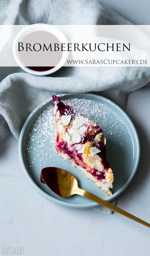 Brombeerkuchen mit Mandeln #brombeerenrezepte