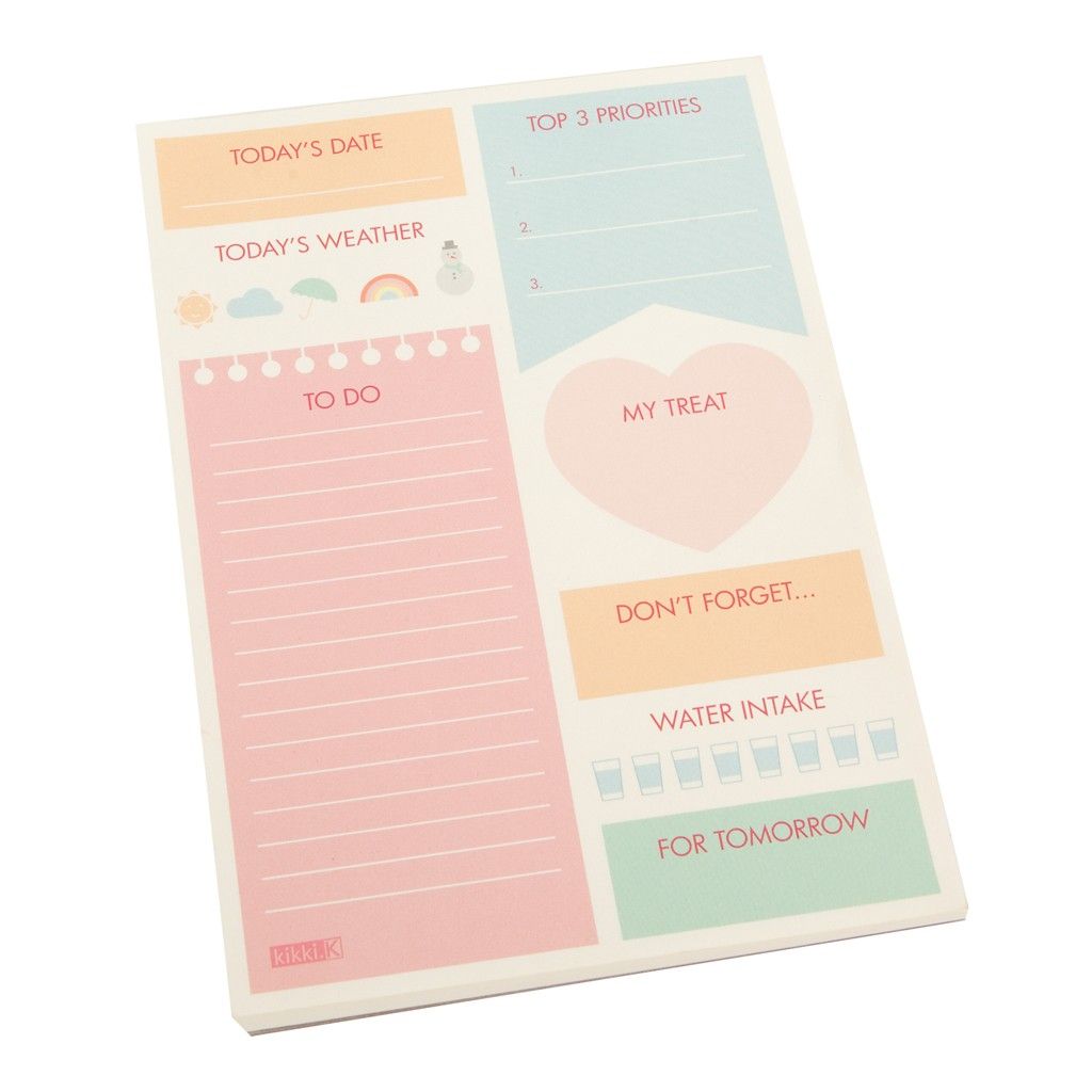 MINI DAILY PLANNER PAD: CUTE Kikki.K Kikki K Planner, Filofax Planners, Diy Planner, Notebook Planner, Planner Organization, Journal Planner, Happy Planner, Planner Calendar, Printable Planner