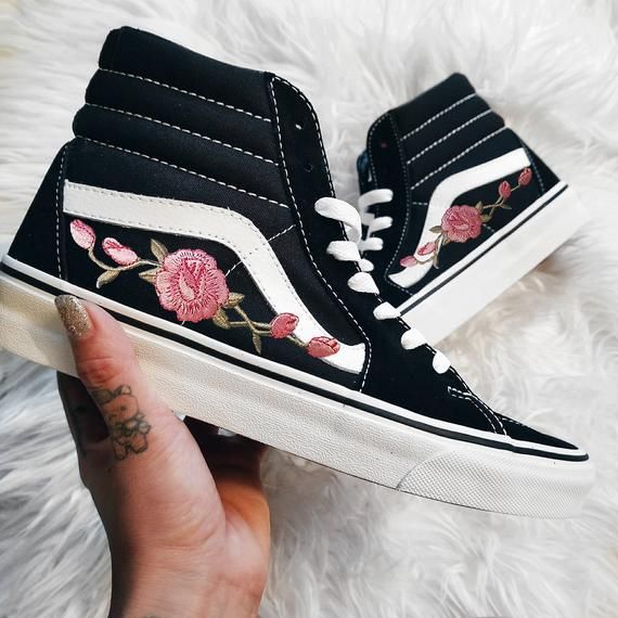 Unisex Sk8-Hi Rose Buds Pink/Blk Custom Rose Floral | Etsy | Vans shoes  girls, Vans shoes high tops, Vans shoes fashion