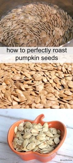 How to perfectly roast pumpkin seeds {via Created By Diane} - This is a great guide for making the perfect roasted pumpkin seeds! Healthy Recipes, Fall Recipes, Holiday Recipes, Healthy Snacks, Snack Recipes, Cooking Recipes, Summer Recipes, Superfood, Do It Yourself Food
