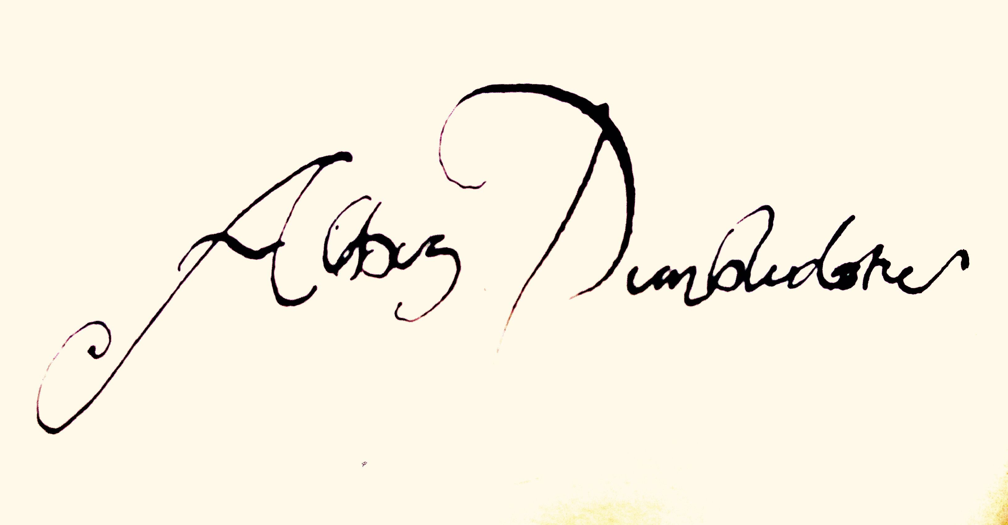 Signature By Our Favourite Headmaster In His Foreword In Quiddich Through The Ages X Cizim