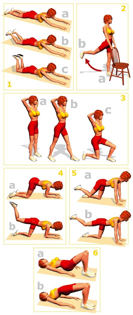 Tabla de ejercicios para tonificar gluteos